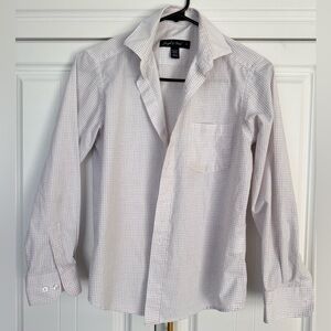 Joseph & Feiss Boys's White Checkered Dress Shirt